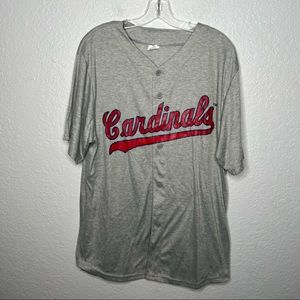 St. Louis Cardinals Short Sleeve Button Up Shirt Women’s XL Game Souvenir